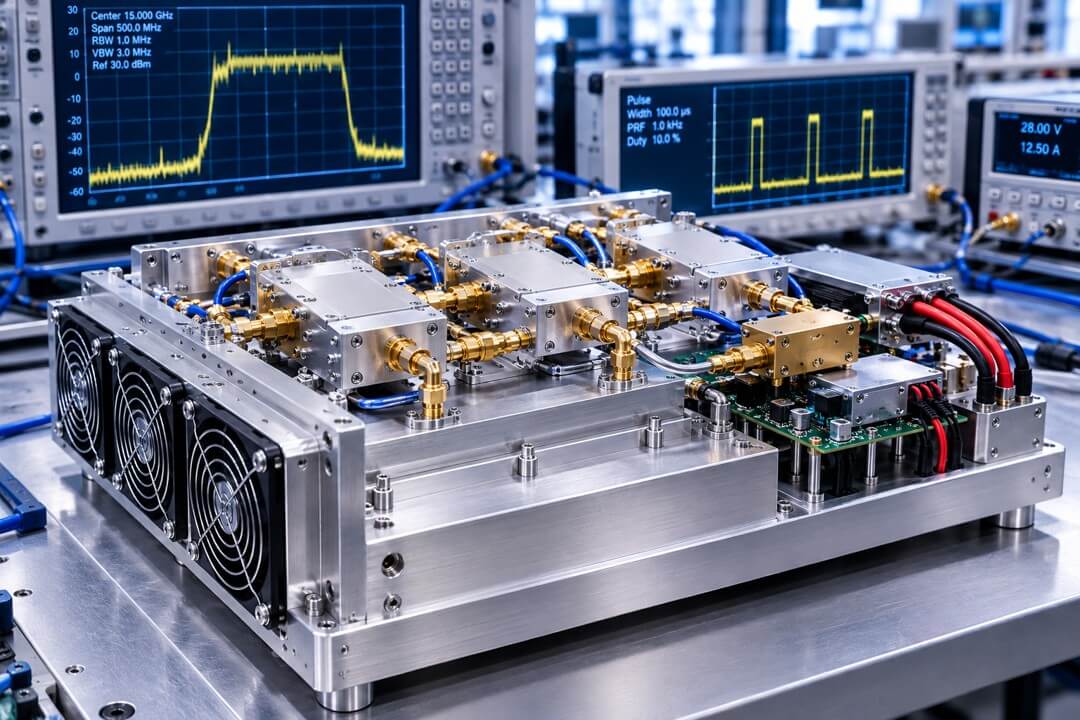 High Power Pulse Amplifier 14-16GHz Ku Band