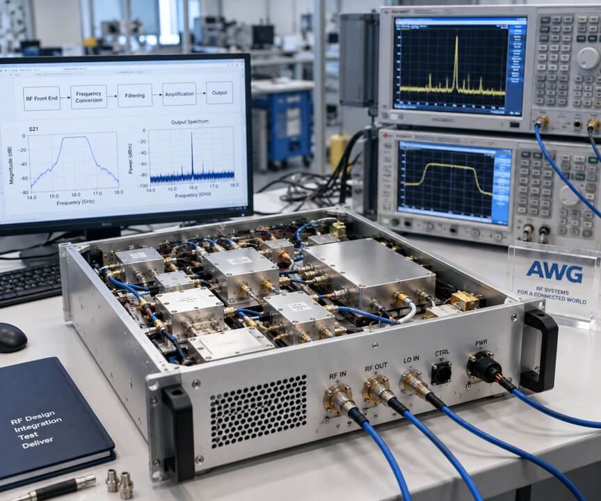 Microwave Ku Band RF Transceiver Integtation