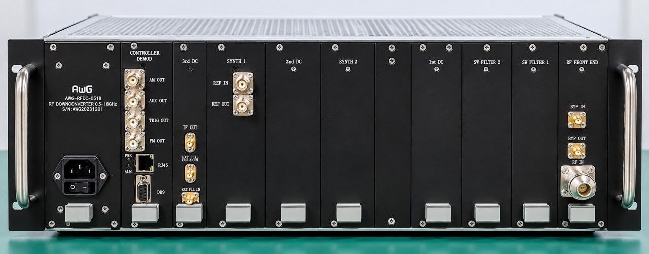 Wideband Microwave Downconverter RF Systems 0.5-18GHz Downconverter